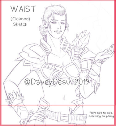 Waist sketch Waist sketch